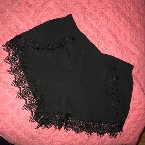Black Lace Summer Shorts